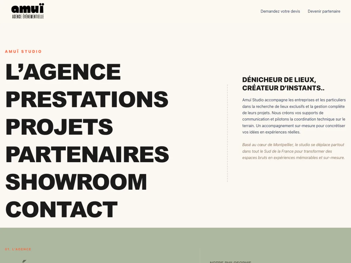 Aperçu du site amuï event